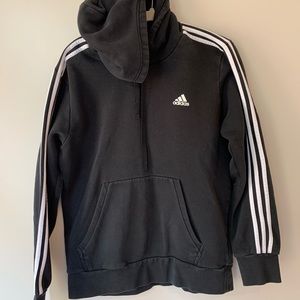 Black hooded sweatshirt